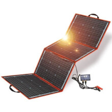 DOKIO 150W Kit tragbares faltbares Monokristallines Solarpanel mit 2 USB-Ports für den Außenbereich