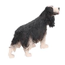 Cocker-Spaniel-Figurinen Simulation Educational Leicht Zu Pflegen Hund Figurine für Kinderspielzeug und Innendekoration PL127-1314 Schwarz