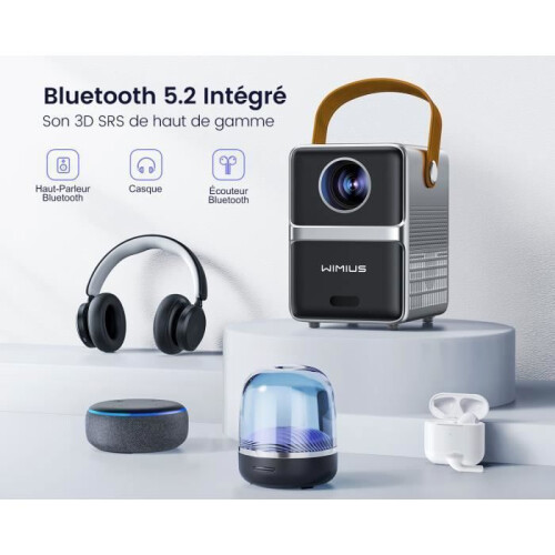 Mini Projector - WIMIUS - 1080p - 8000 Lumen - WiFi 5G - Bluetooth 5.2 2