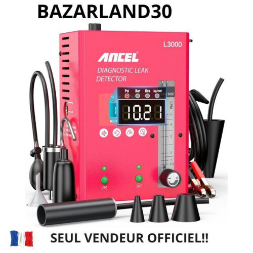 Diagnosetool - ANCEL - L3000 - Rooklekkagedetector - Voeding - Rood