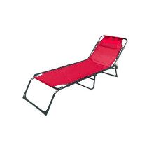 Espreguiçadeira dobrável vermelha | Espreguiçadeira de jardim ao ar livre 190 x 27 x 58 cm | Espreguiçadeiras dobráveis ao ar livre - Marbueno