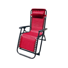 Espreguiçadeira reclinável para jardim ao ar livre 90 x 108 x 66 cm vermelho - Marbueno