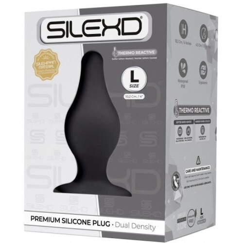 SilexD Dual Density Tapered Silicone Butt Plug Large 2