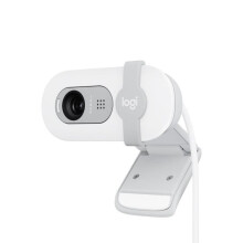 Webcam - Full HD 1080p - Logitech - Brio 100 - Integrated microphone - White