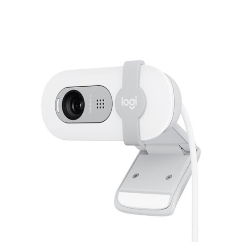 Logitech Webcam - Full HD 1080p - Logitech - Brio 100 - Microfone integrado - Branco