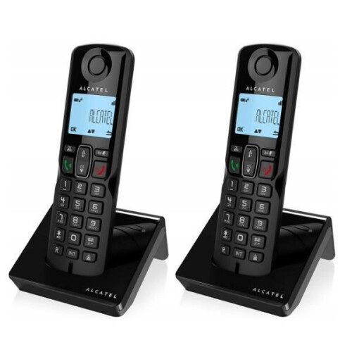 Alcatel Draadloze telefoon - Alcatel - S280 Duo Ewe - DECT - Zwart - Handsfree