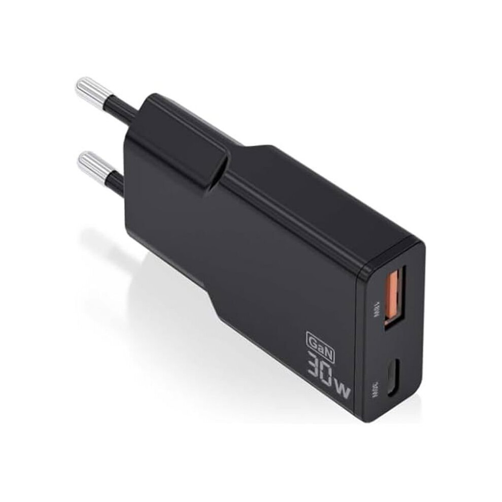 Caricabatterie Usb - Aisens - Cargatore Aisens Gan Ultra - 30W - USB-C PD3.0 - USB-A QC3.0