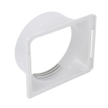 ABS Quadrat-Rund-Abluftschlauchadapter 150 mm