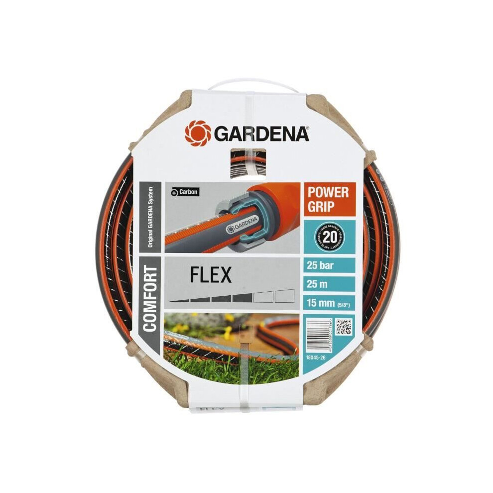 Gardena Comfort Flex Garden Hose – Length 25M – Ø15mm – Knot-Proof And Dimensionally Stable – 20-Year Guarantee (18045-26)