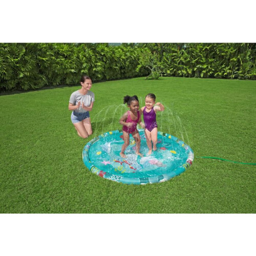 Bestway Tappeto da gioco d'acqua - Bestway - Modello 52487 - Ø165 cm - Blu - Per bambini a partire da 3 anni 2