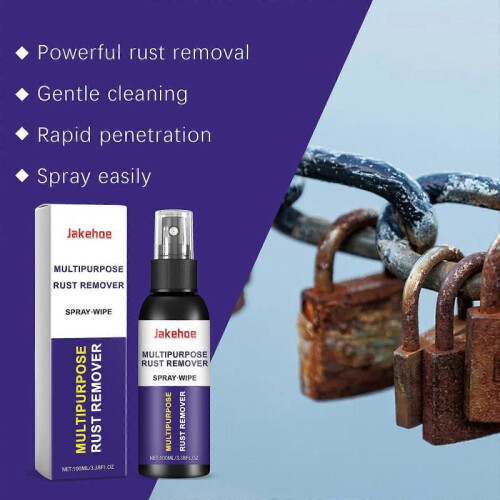 Multi-Purpose Rust Remover Spray - Effective Metal Stain & Yellow Rust Cleaner, 100ml 2