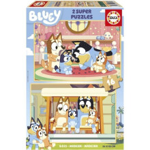Puzzle - EDUCA - Bluey - 2 x 16 osaa - Monivärinen - Esteet 3-vuotiaille ja vanhemmille
