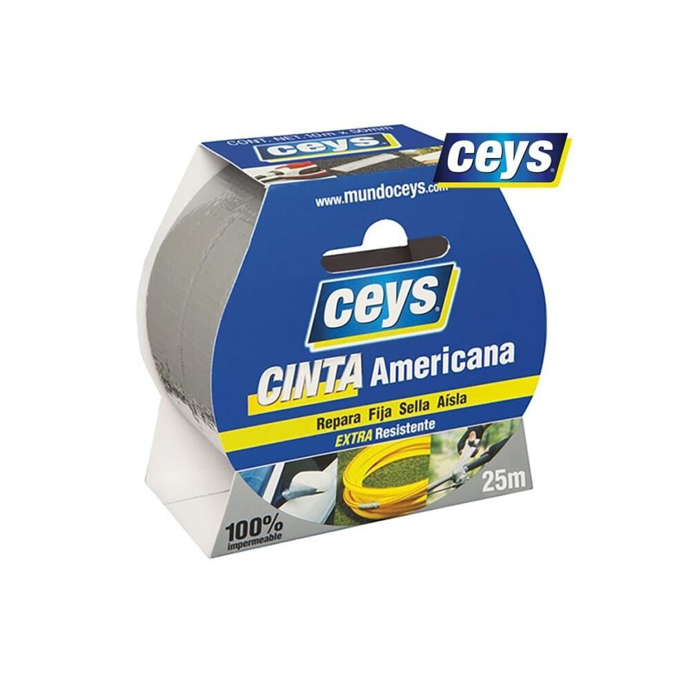 Silver Adhesive Tape - Tackceys - 50Mm - 25M - Multi-Purpose