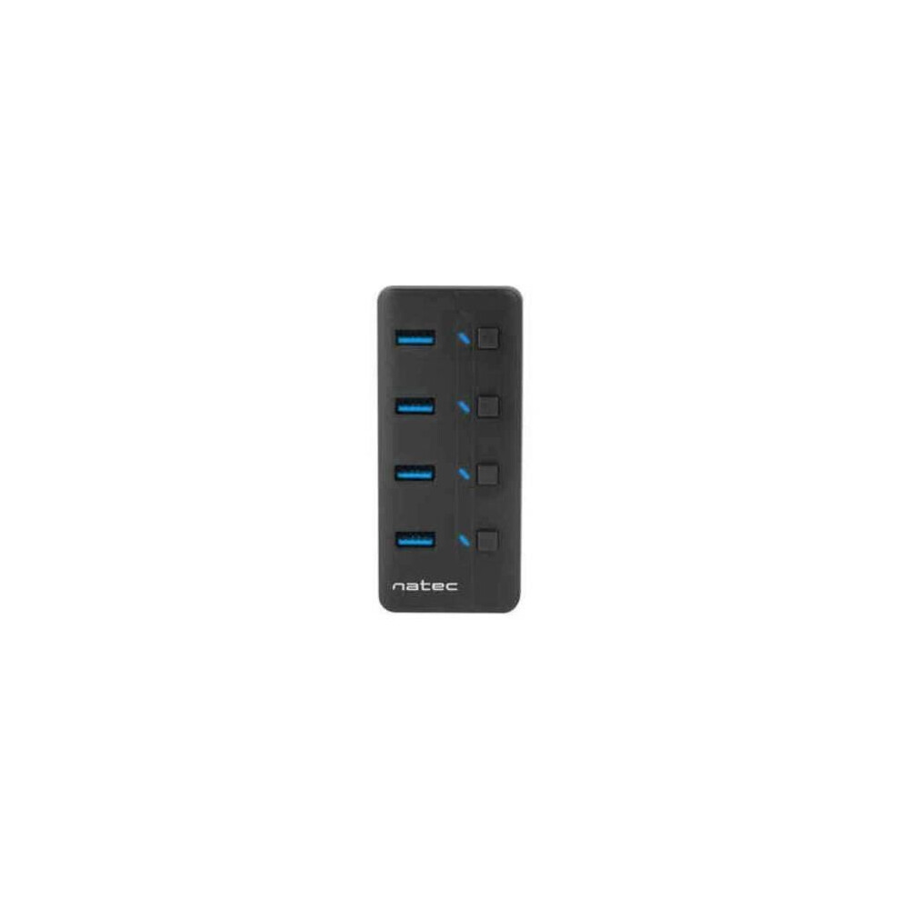 Natec Schwarz 4X Usb 3.0 Mantis 2 Usb-Hub Mit Schalter + Netzteil - Bild 6