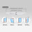 Kit universal de sellado de ventanas de 3 m 9.8 ft - Gris plateado 6