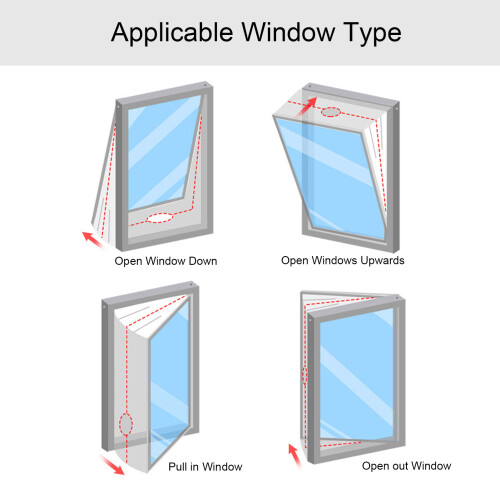 Kit universal de sellado de ventanas de 3 m 9.8 ft - Gris plateado 2