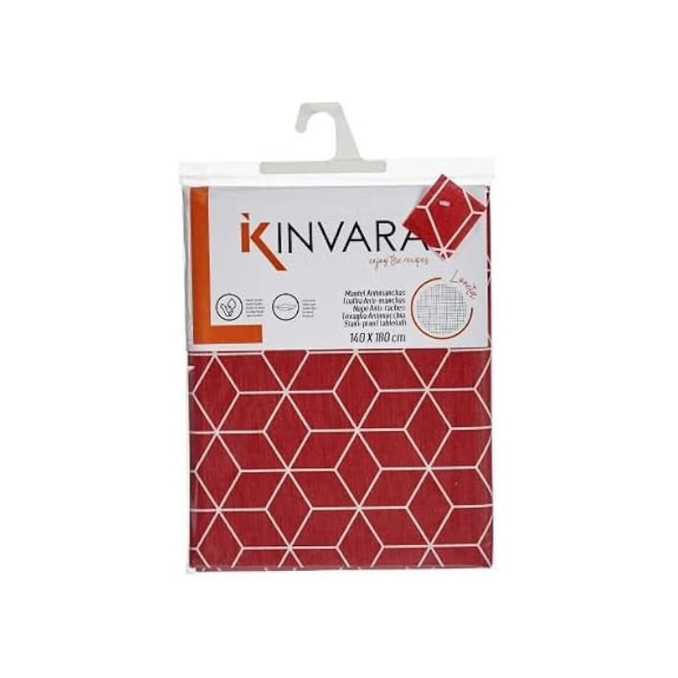 Mantel - Kinvara - Abstracto - 140 X 180 Cm - Antimanchas - Burdeos-image
