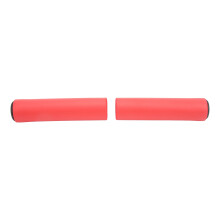 2 piezas de empuñaduras para bicicleta de montaña rojas - silicona suave de 17 mm