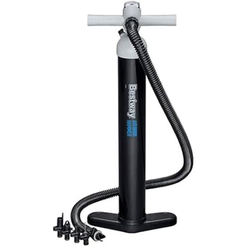Bestway Pompa manuale - BESTWAY - Martello d'aria - Alta pressione - Portatile - 5 adattatori inclusi