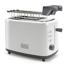 Grille-pain BLACK+DECKER BXTOA820E de 820W, 2 fentes, 3 fonctions, 7 niveaux, auto-centrage, 2 pinces pour tous types de pain