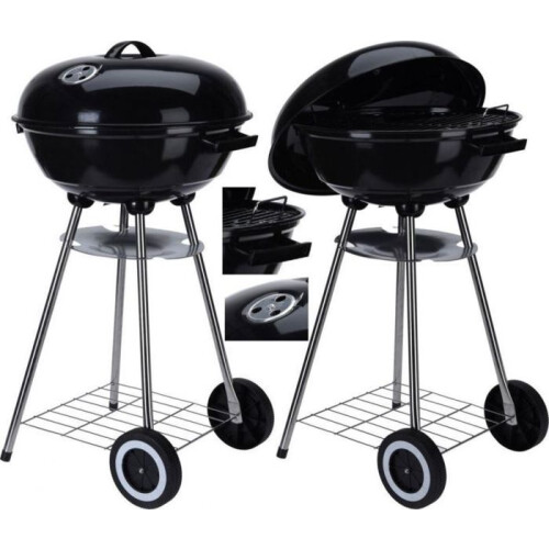 Gartenkamin-Grill - Rex - 551861 - Edelstahl - 46 cm - Schwarz