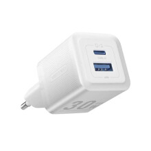 Vention 30W - charger with GaN technology, 1x USB-A, 1x USB-C (white)