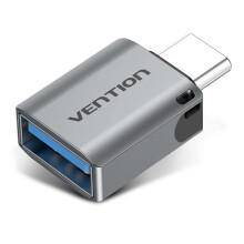 Vention USB-C Male to USB 3.0 Female OTG Adapter Gray Aluminum Alloy Type