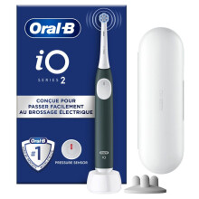 Electric toothbrush - ORAL-B - iO2 - Forest Green - 3 brushing modes - 2-minute timer