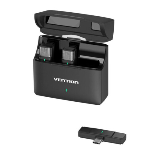 Set of 2 Vention USB-C microphones + charging case 1