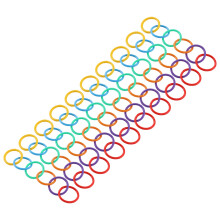 60 Stück bunte PP-Loseblatt-Ringe 1,4 Zoll 35 mm
