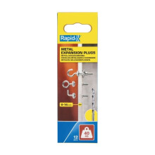 RAPID - Metallspreizdübel für Gipswand 6-16mm | Set mit 12 Wandhaken (4 Scharniere, 4 Haken, 4 Ösen) - 5001557