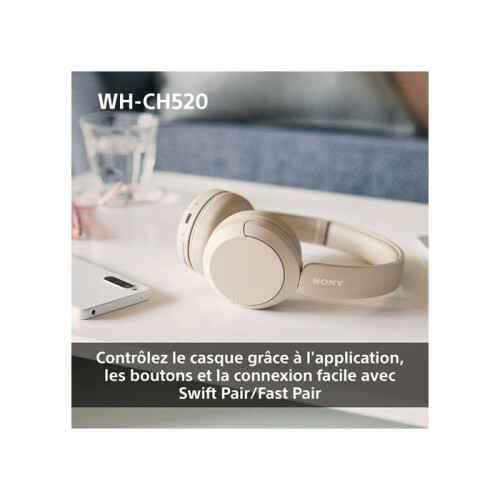 Sony Sony draadloze Bluetooth Multipoint koptelefoon WHCH520 Geel 2