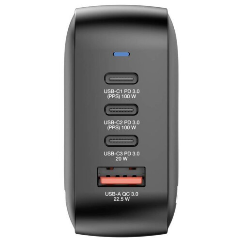 Verbatim Verbatim Mini GaN 100W vægoplader 3xUSB-C PD 1xUSB-A QC 3.0 1