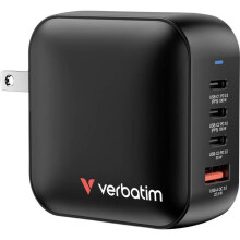 Caricatore Mini GaN Verbatim Adattatore da viaggio 100 W 1x USB-A, 3x USB-C Power Delivery, Power Delivery 3.0, QC 3.0 noi