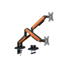 Aisens Suporte de Mesa RGB Gaming Giratório e Inclinável para Monitor/TV 9Kg de 17" a 32" Laranja