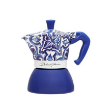 Cafeteira Italiana Bialetti 5356 0 19L Azul Branco Alumínio 4 xícaras