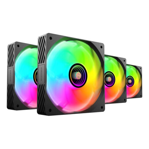 Mars Gaming MFSI4KIT computer cooling system Computer case Fan 12 cm Black 2