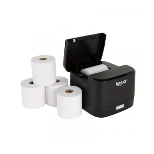 Kit impresora térmica iggual TP EASY 58 + 5 rollos 2