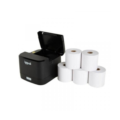 Kit impresora térmica iggual TP EASY 58 + 5 rollos 1