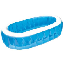 Aufblasbares Kinderbecken - BESTWAY - Elliptisch - Oval - Getestetes, strapazierfähiges Vinyl - Blau