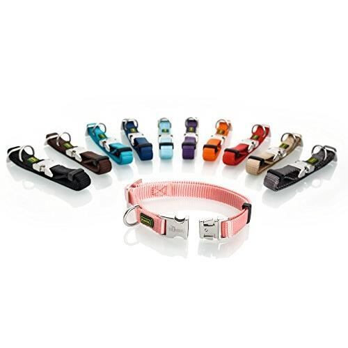 Hunter Dog Collar - HUNTER - Nylon - Red and Black - Medium Size - Aluminum Clip 1