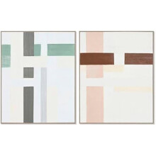 Quadro - HOME ESPRIT - Urbano - Multicolorido - 2 unidades - 82,2 x 4,5 x 102 cm