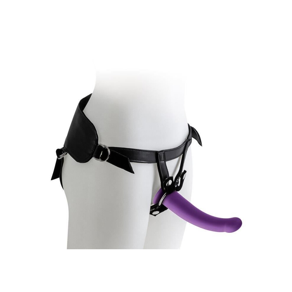 Virgite - She Has The Power Dildo Con Imbracatura Cablaggio Viola Dildo Taglia L