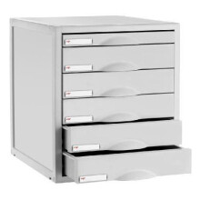 Móvel com 6 gavetas Flexystem 8206 cinza claro…
