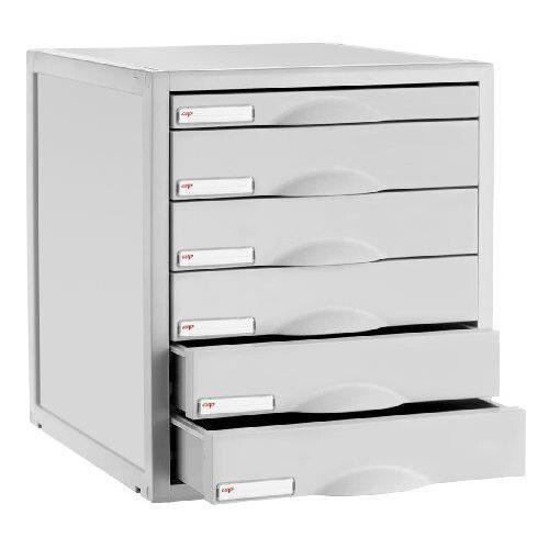 Móvel com 6 gavetas Flexystem 8206 cinza claro…