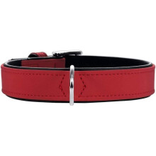 Collar - Hunter - Soft - Size M - Red - Grained cow leather