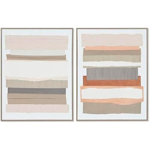 Tableau - HOME ESPRIT - Urbain - Multicolore - 2 unités - 62,3 x 4,5 x 82,3 cm