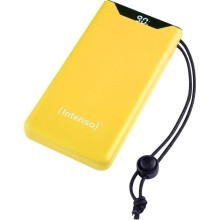 Powerbank Intenso F10000, Bateria Externa com PD 20 W e QC 18 W, Porta USB-C e USB-A, 10 000 mAh, Amarelo