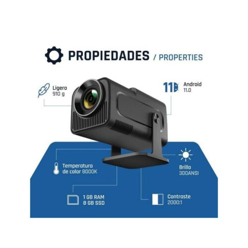 Mini LED Projector - IGGUAL - MP1080p - Full HD - WiFi - Bluetooth - 300 ANSI Lumen 2