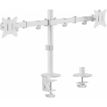 Dubbele monitorstandaard - EQUIP - 650167 - 17-32 inch - Wit - In hoogte verstelbaar - VESA 100x100